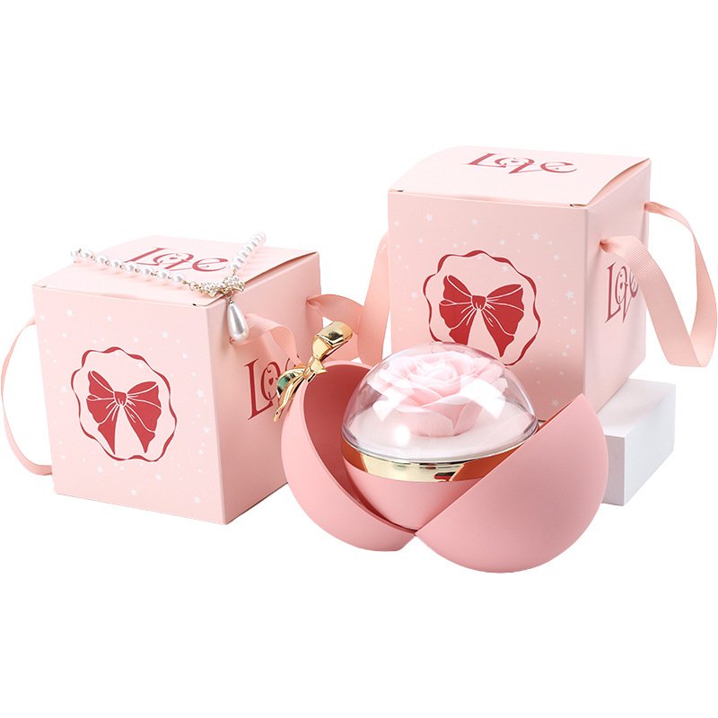 Caixa Laço Eterno & Colar Corações Personalizados