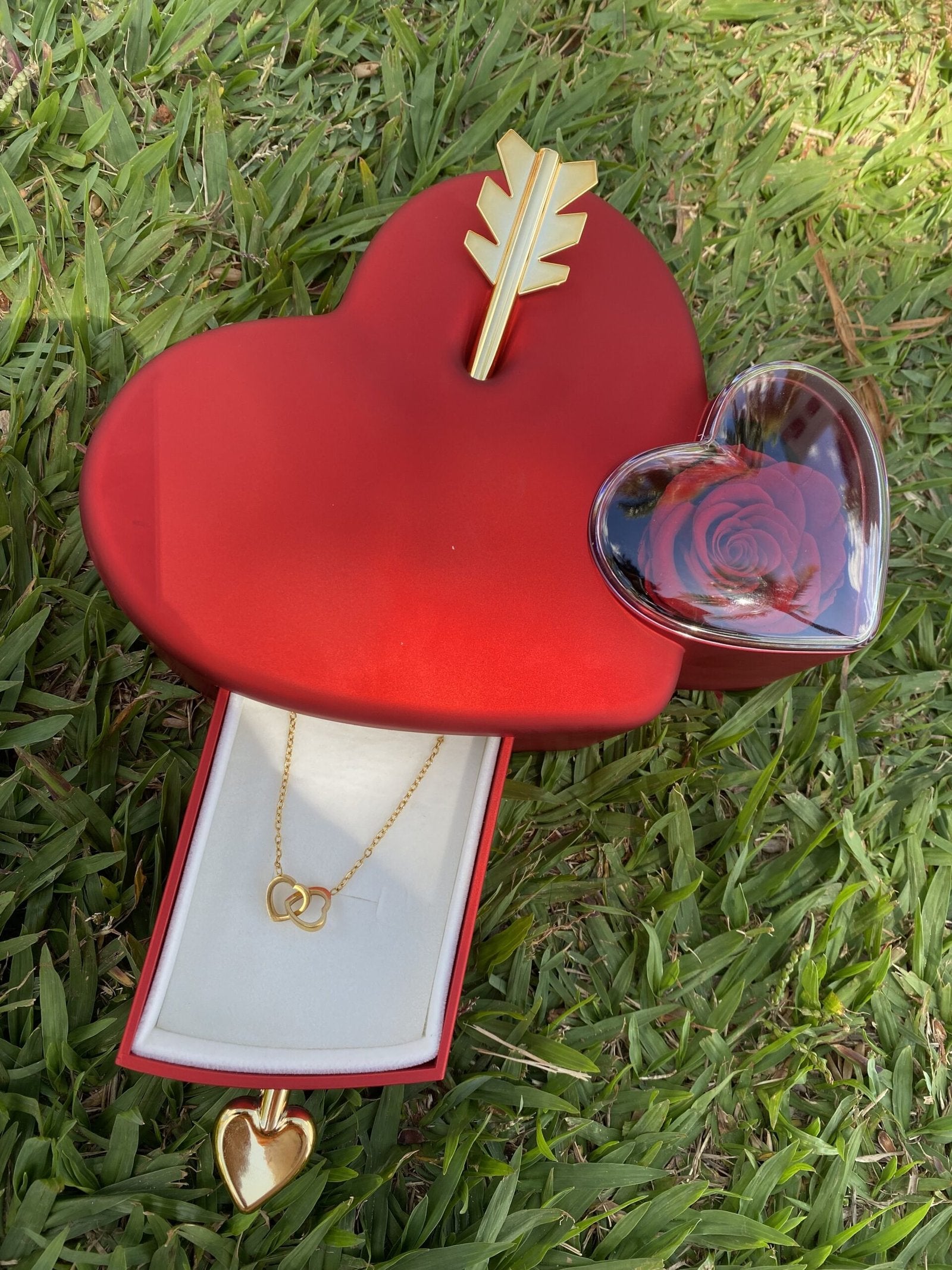 Caixa Cupido & Colar Dual Love Personalizavel