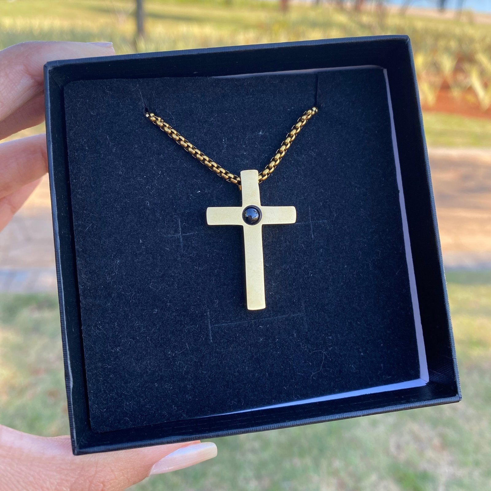 Colar Cruz Projeção Masculino