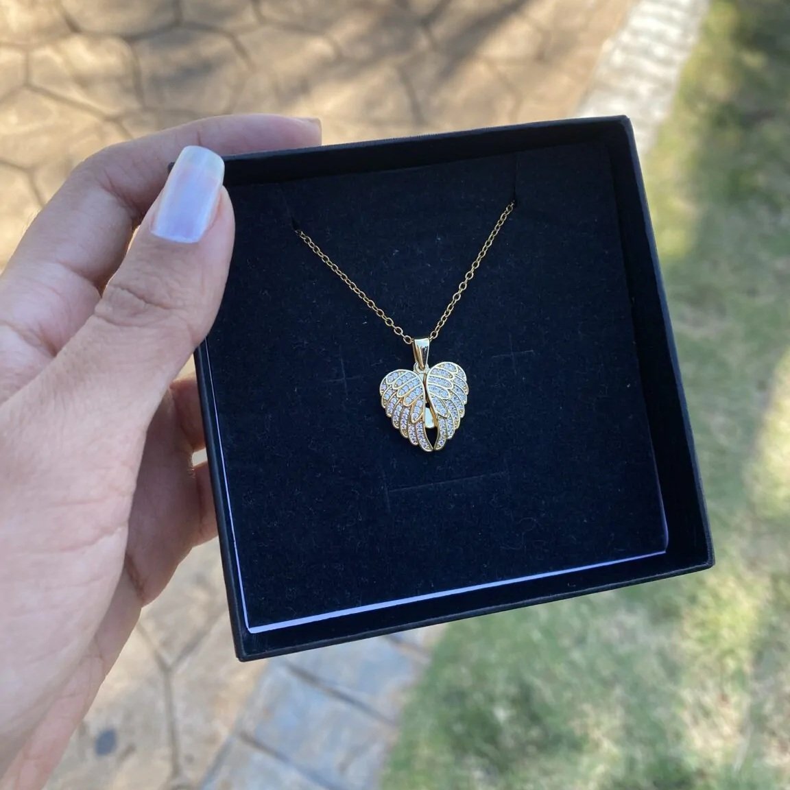 Colar Asas De Anjo Personalizavel