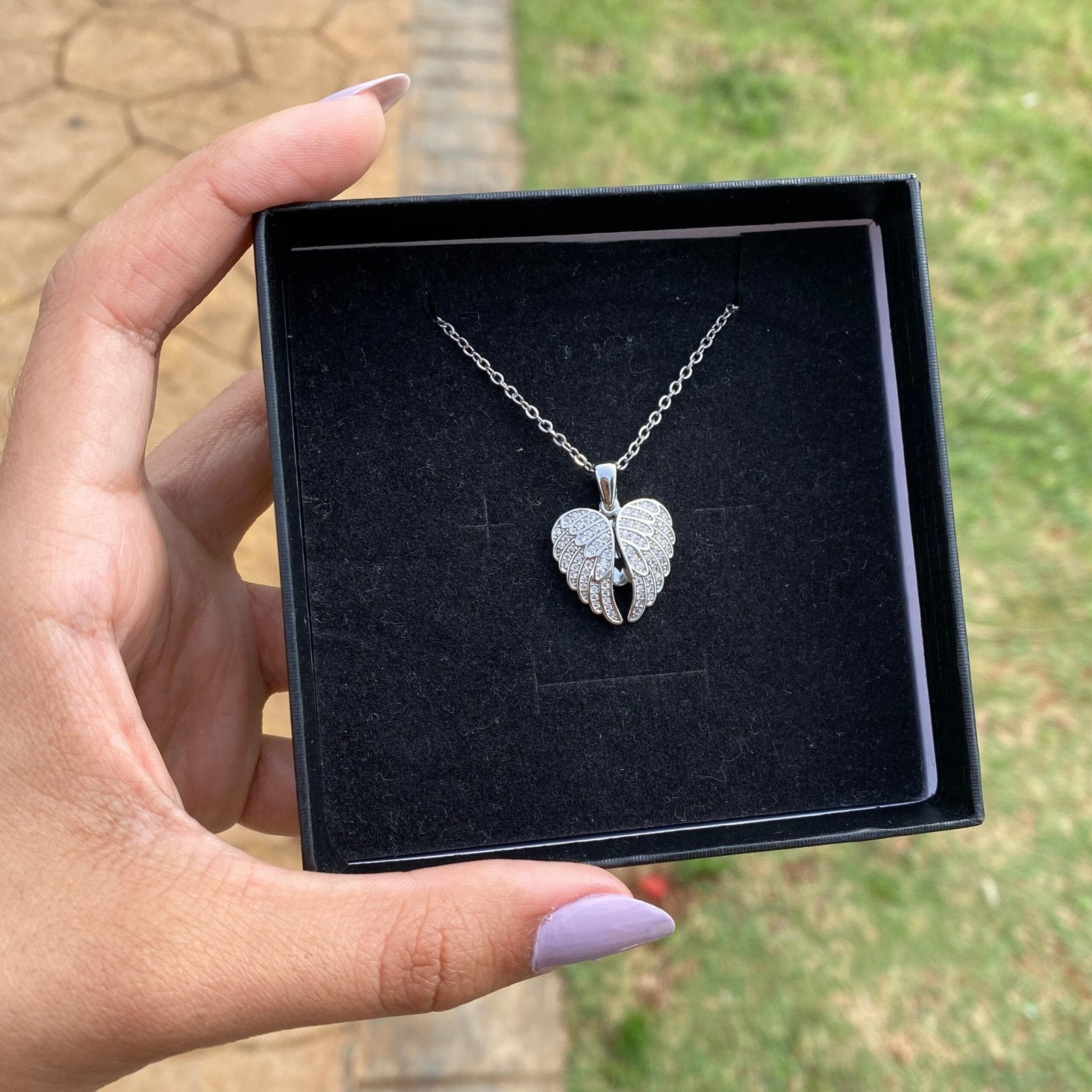 Colar Asas De Anjo Personalizavel