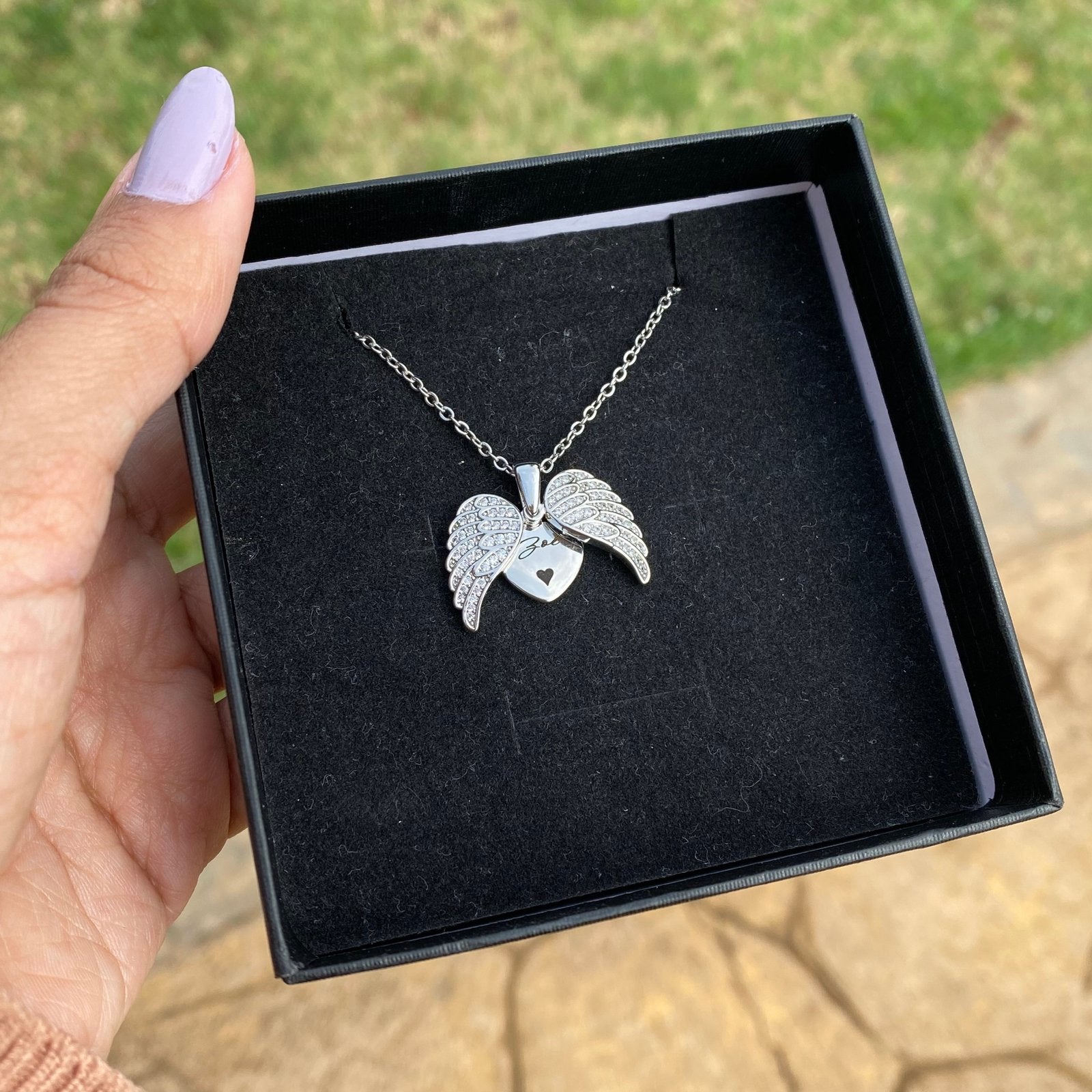 Colar Asas De Anjo Personalizavel