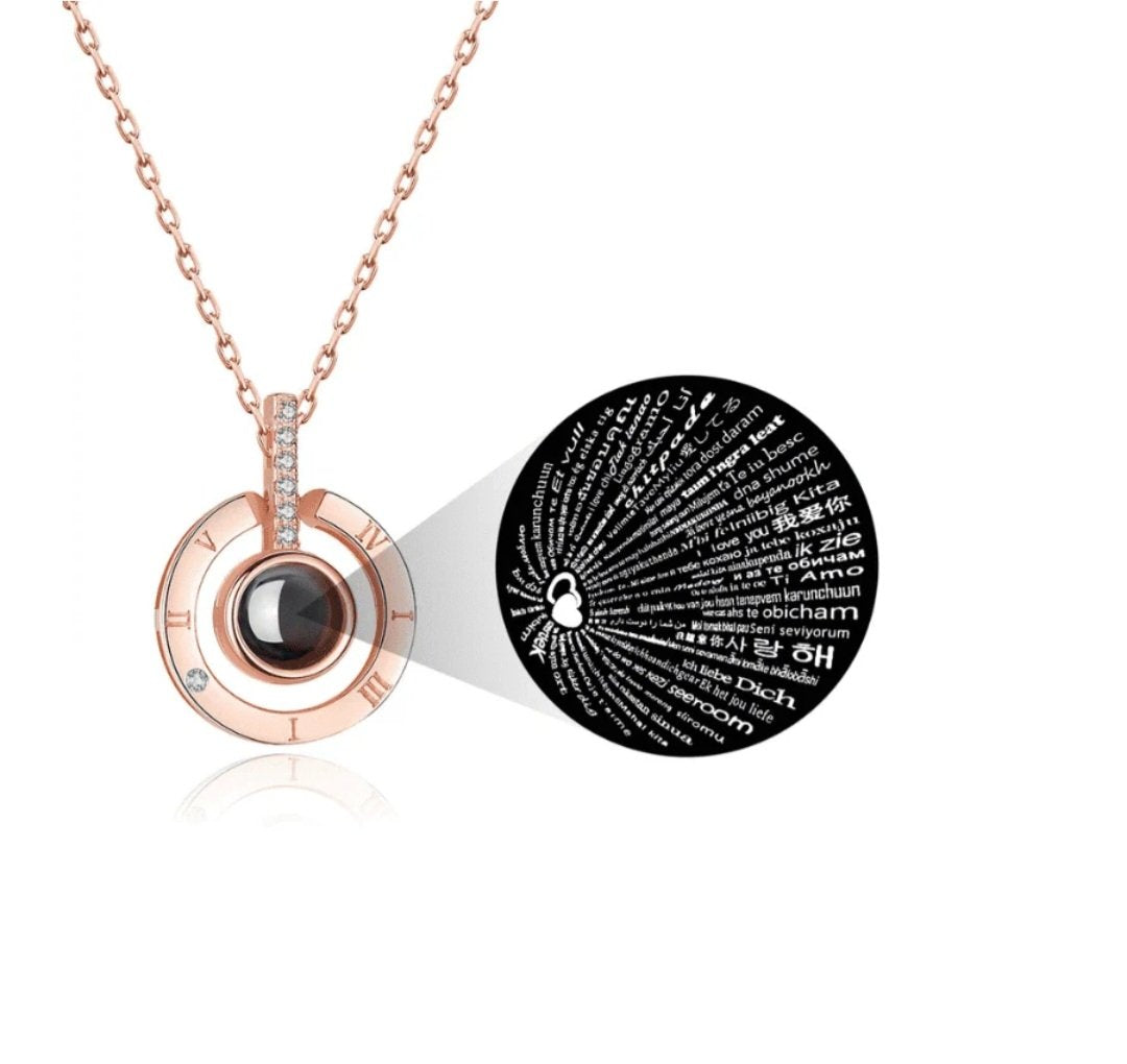 Colar Projeção Eu Te Amo Em 100 Idiomas