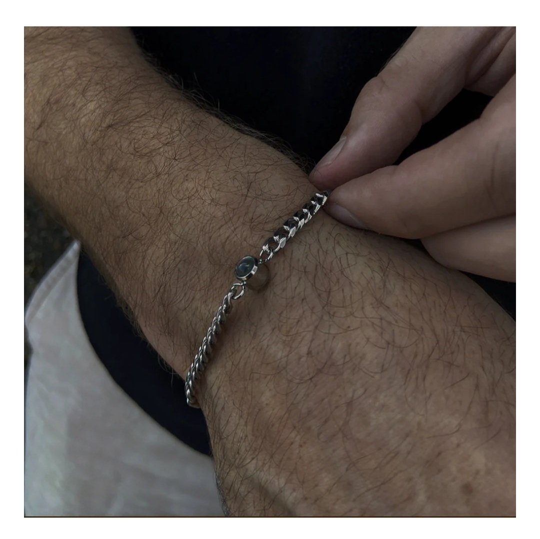 Pulseira Projeção Com Foto Masculina