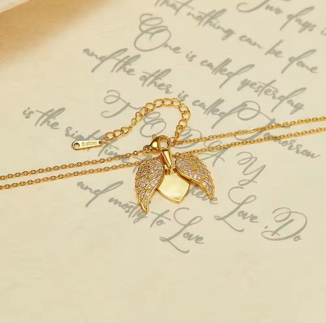 Colar Asas De Anjo Personalizavel