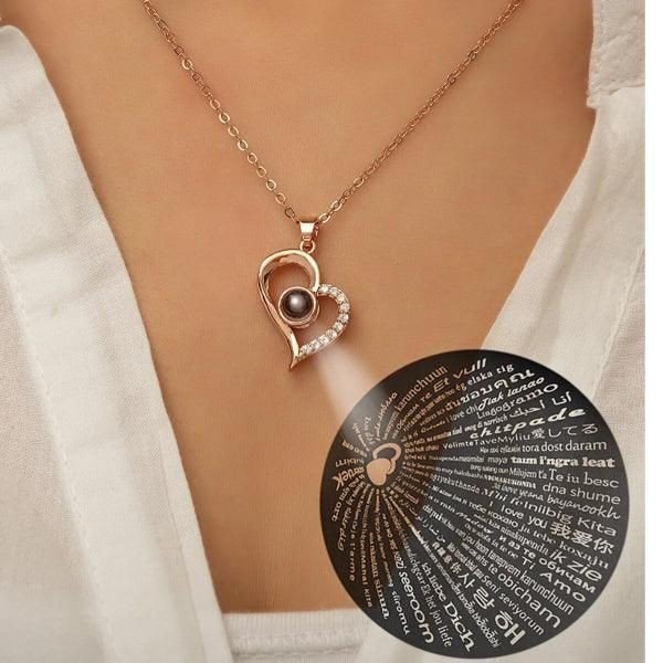 Colar Projeção Eu Te Amo Em 100 Idiomas