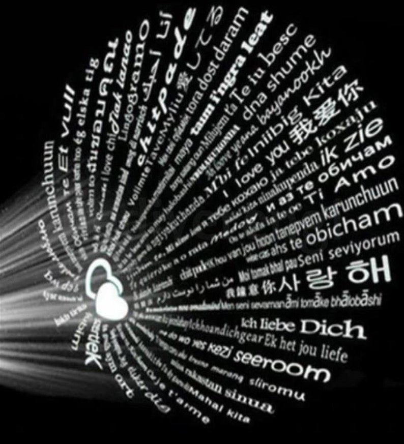 Caixa Com Rosa Real & Colar Eu Te Amo 100 Idiomas