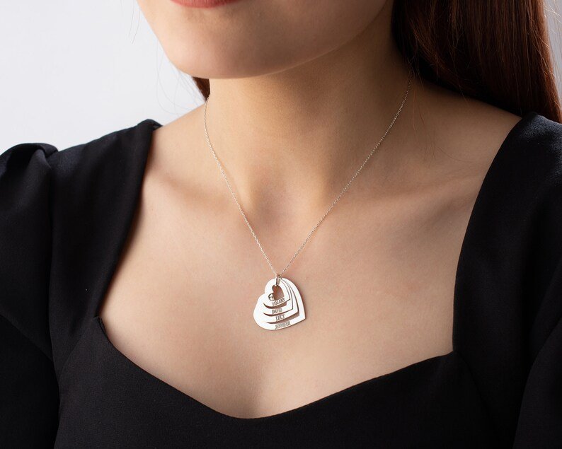 Colar Coração de Mãe Personalizável