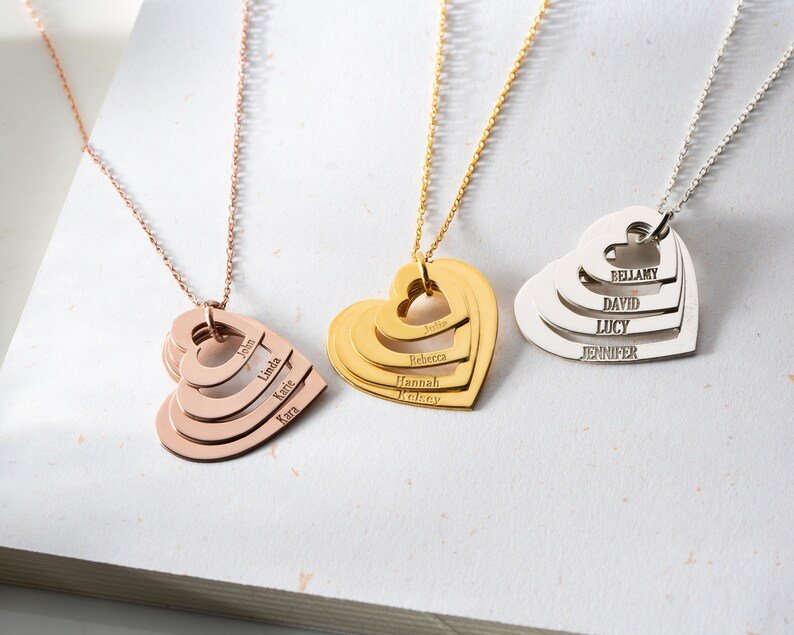 Colar Coração de Mãe Personalizável