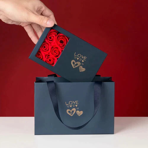 Colar Envelope Personalizado + Caixa 6 Rosas