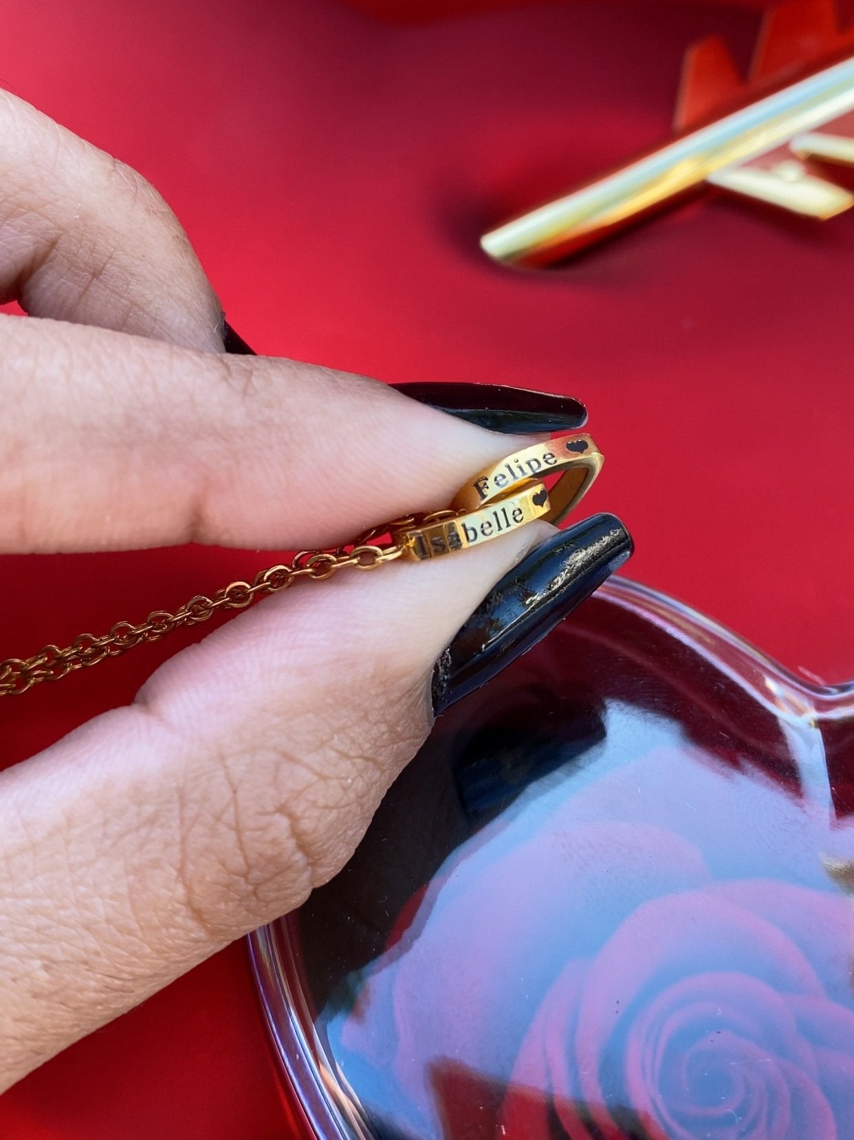 Caixa Cupido & Colar Dual Love Personalizavel