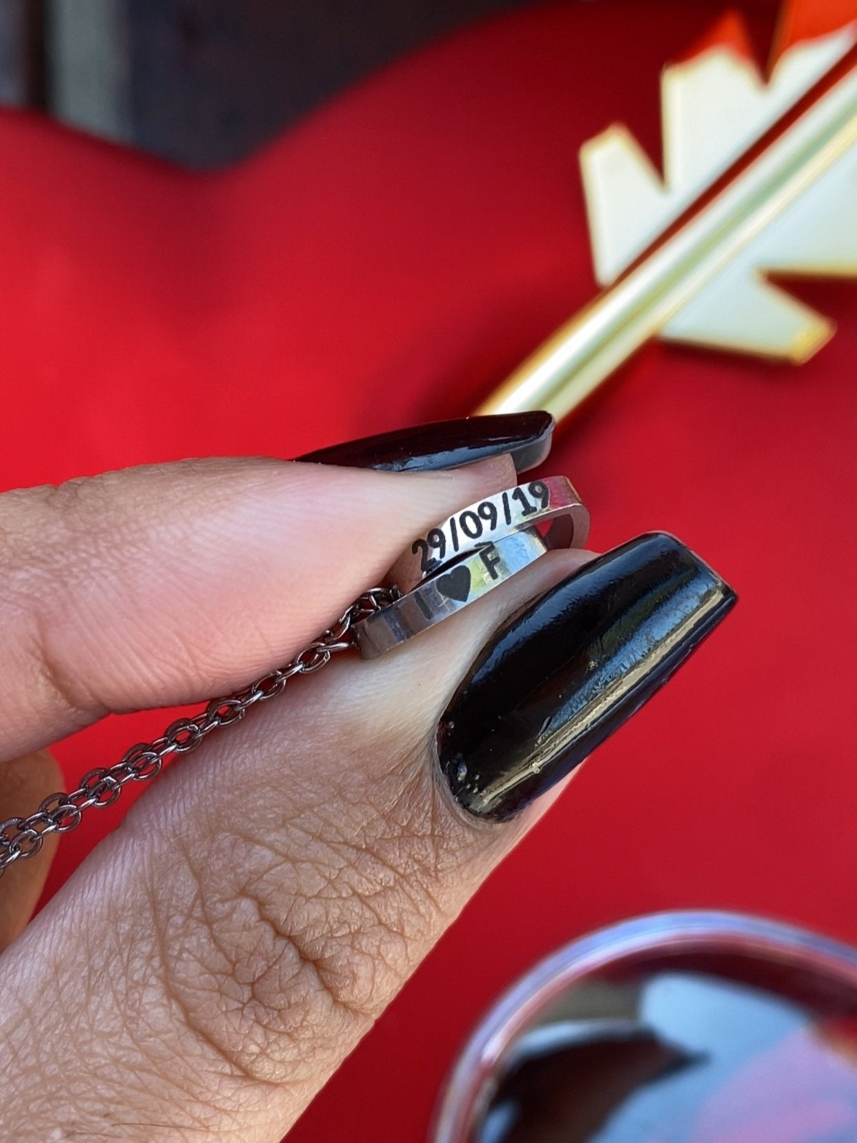 Caixa Cupido & Colar Dual Love Personalizavel