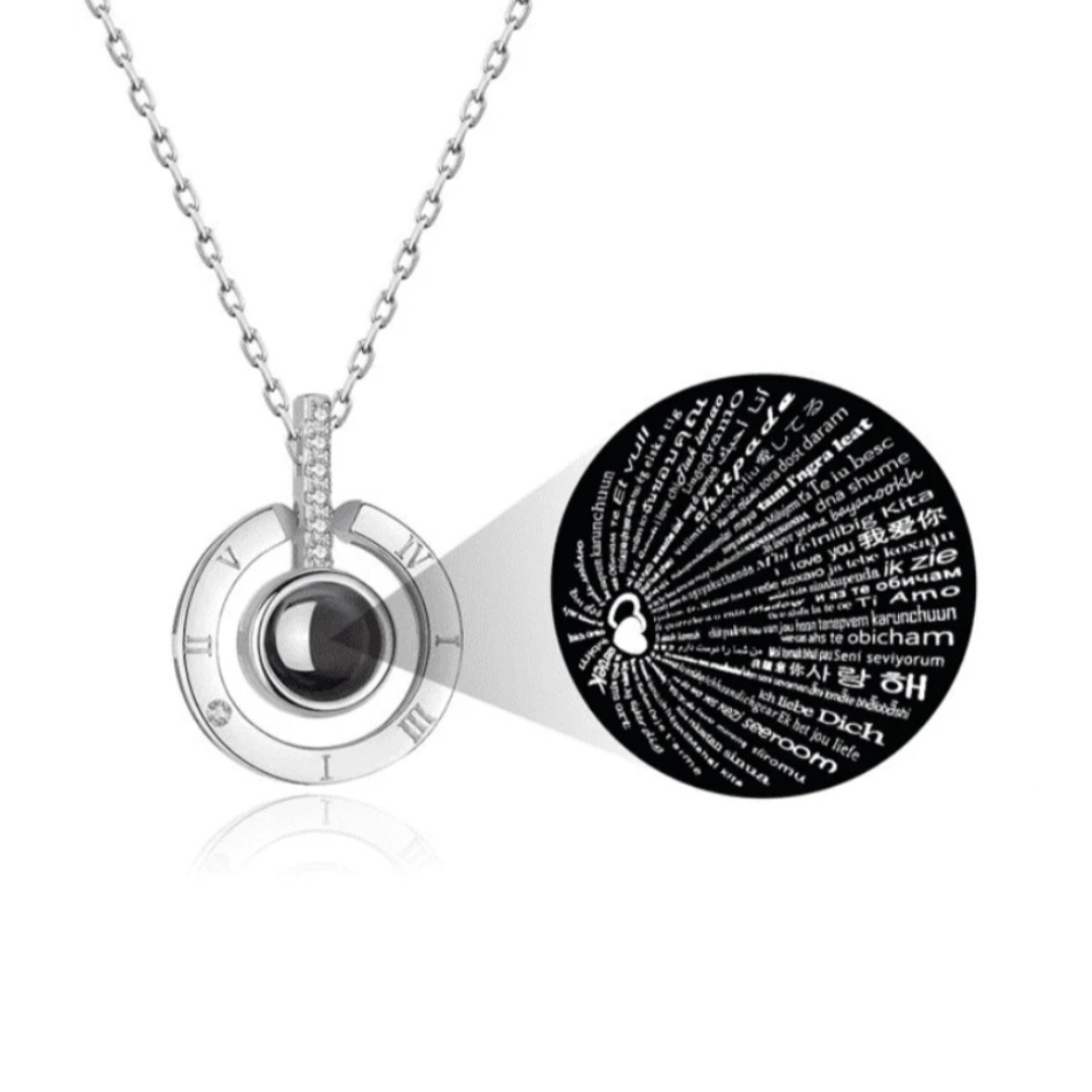 Colar Projeção Eu Te Amo Em 100 Idiomas