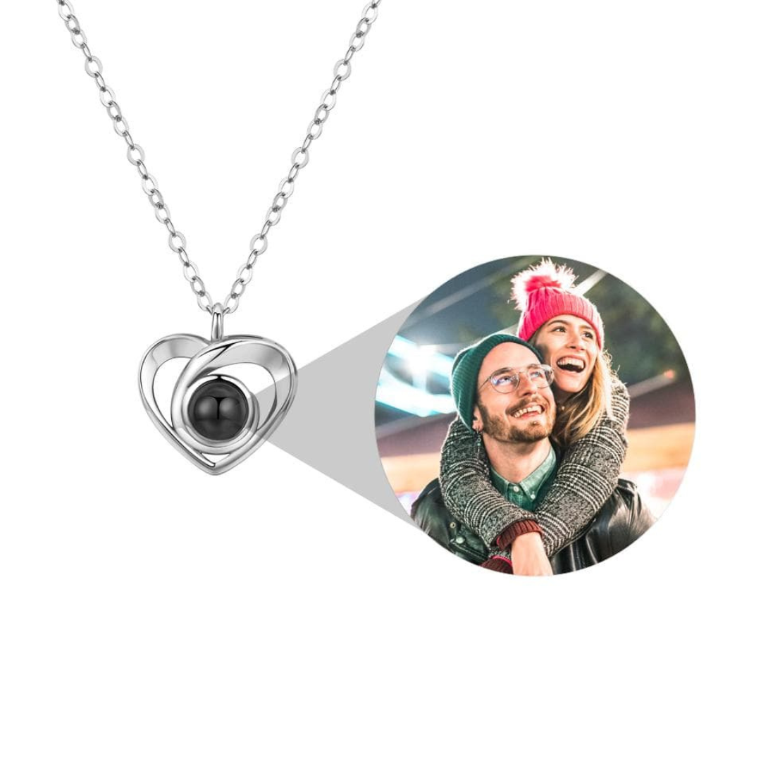 Colar Coração Projeção Com Foto