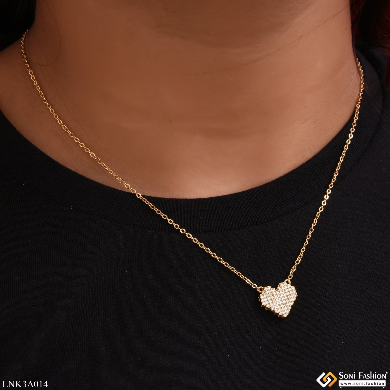 Caixa Rotativa Rosa Real & Colar Coração Em Pedras