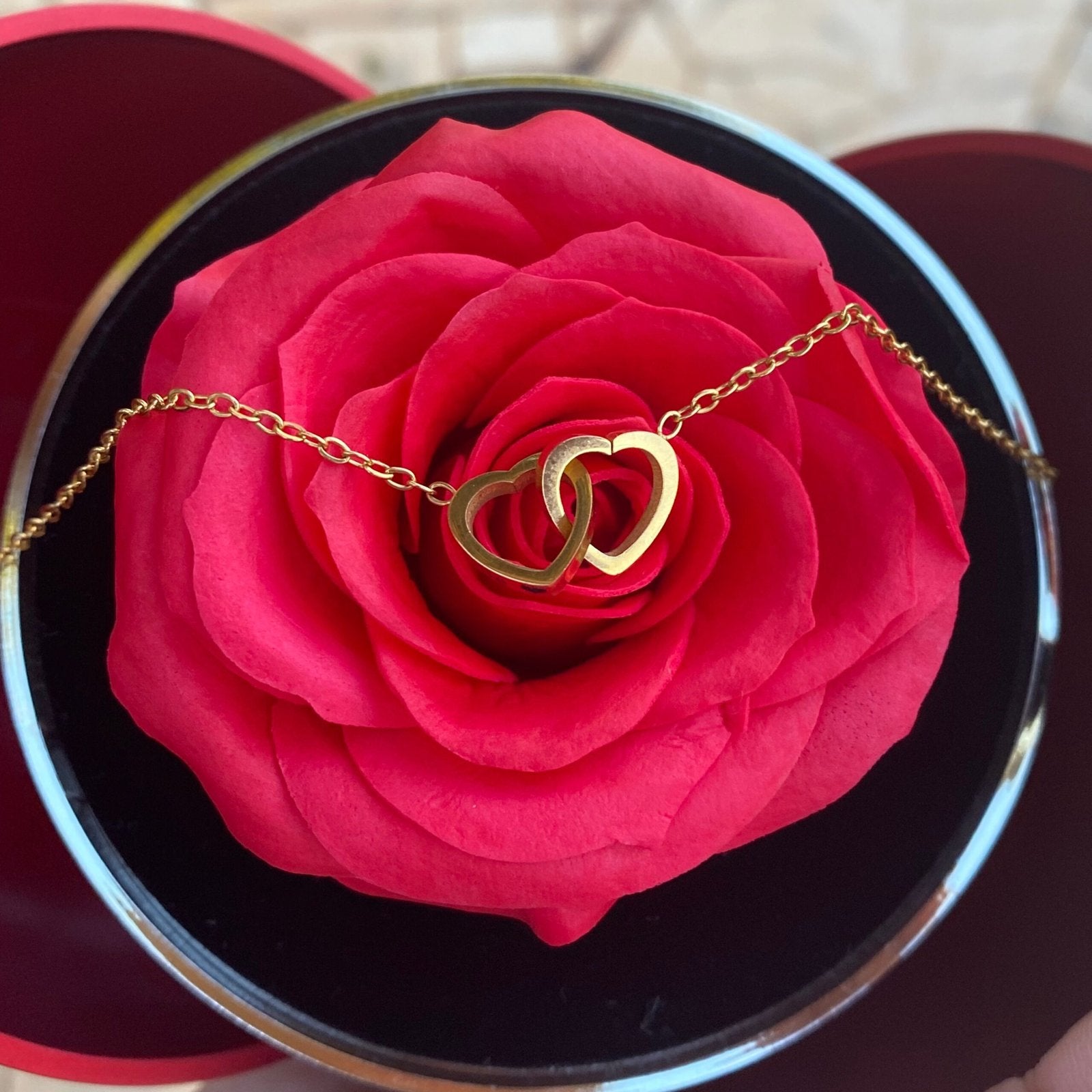 Caixa Laço Eterno & Colar Dual Love Personalizado