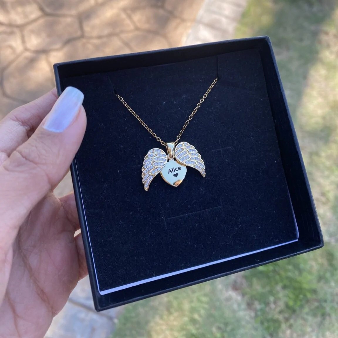 Colar Asas De Anjo Personalizavel