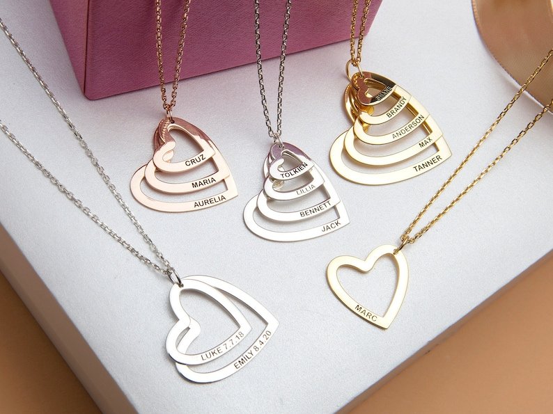 Colar Coração de Mãe Personalizável