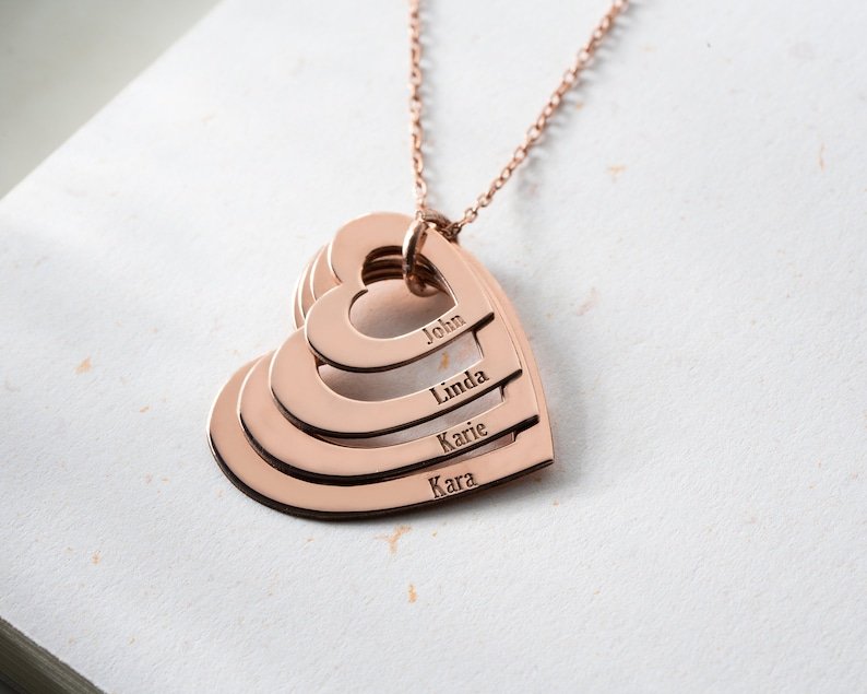 Colar Coração de Mãe Personalizável