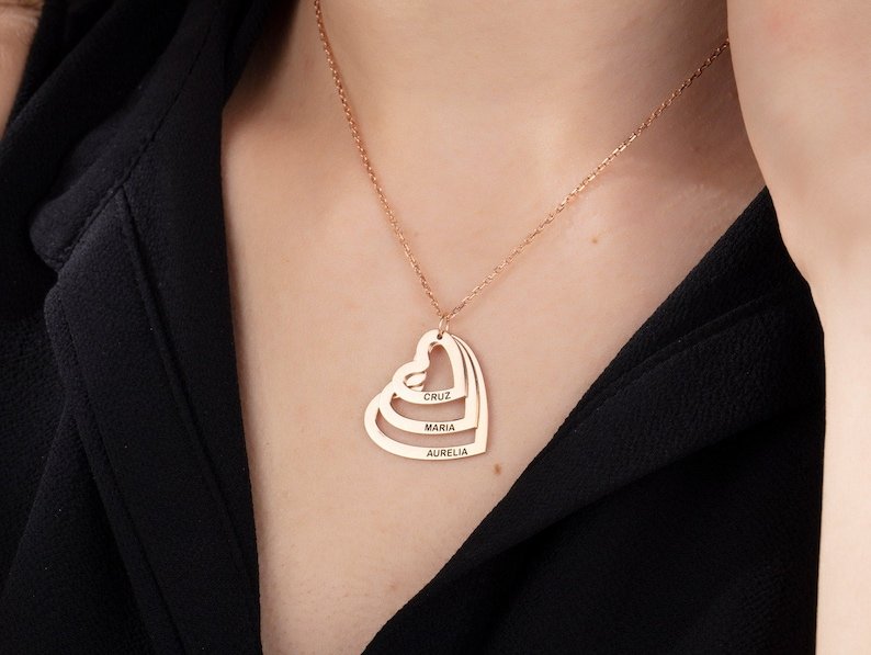 Colar Coração de Mãe Personalizável